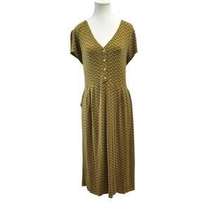 Boden Alberta Tuscan Sun Short Sleeve Jersey Dress Size‎ UK 18 US 14 LONG
